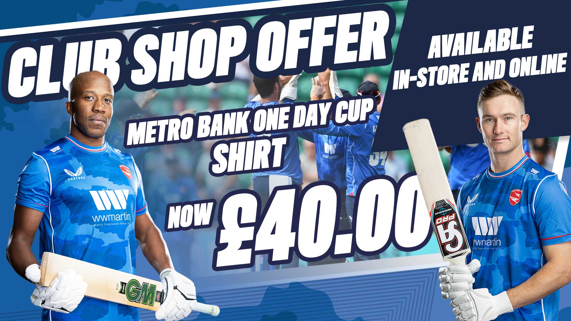 Kent Cricket Metro Bank One Day Cup shirt