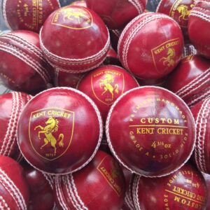 Kent red cricket ball SNR